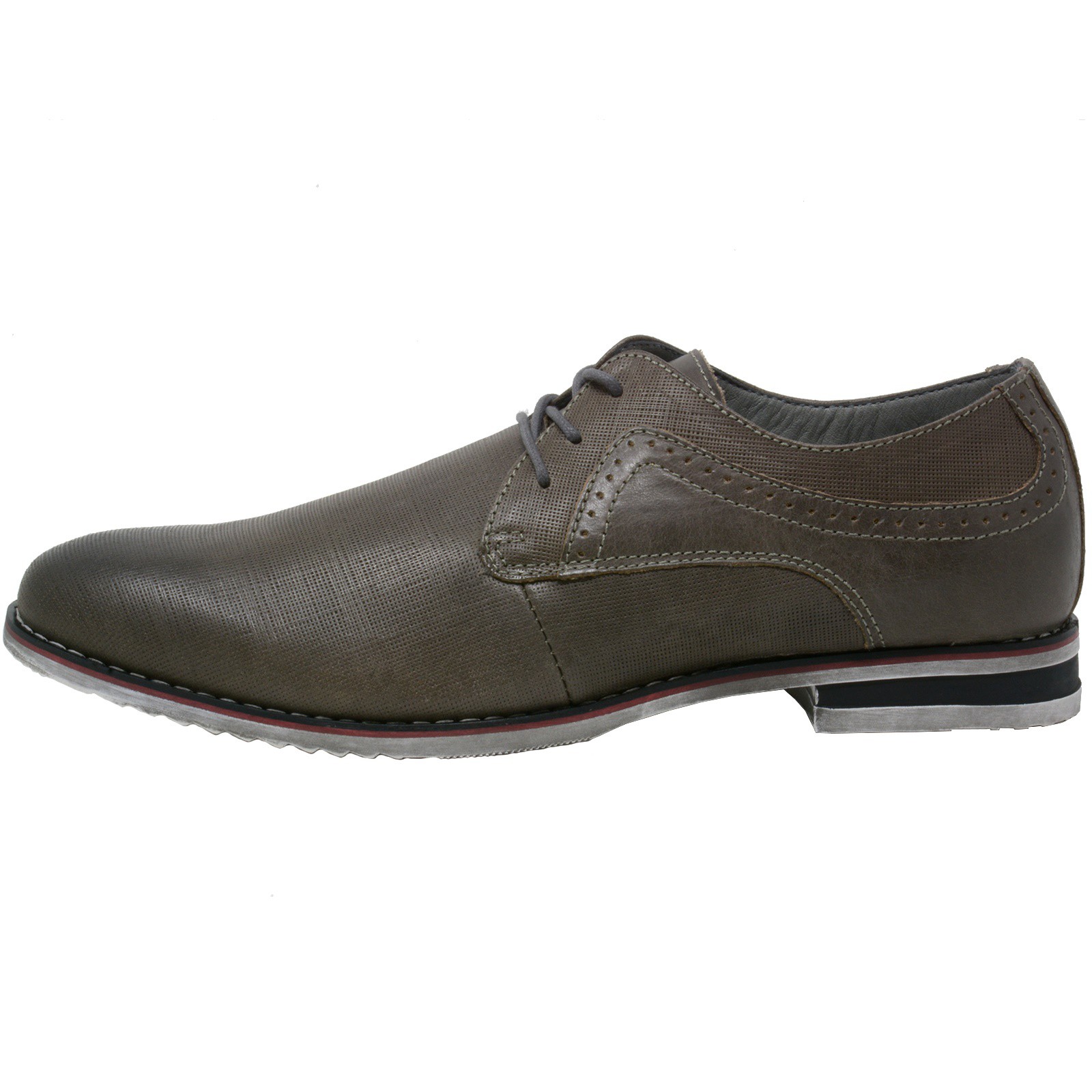 Double Diamond by Alpine Swiss Mens Saffiano Leather LaceUp Oxford